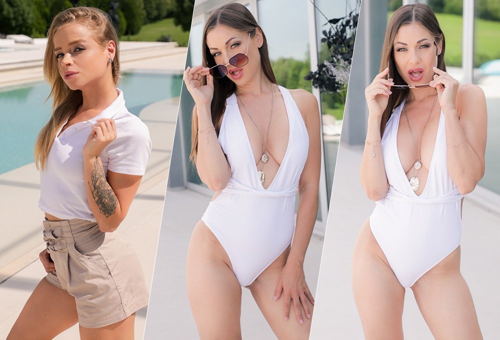 Private HD porn video: Rich Babes Share Pool Boy in Threesome