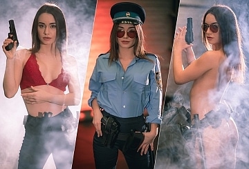 Penthouse Gold HD porn video: Big Titty Cop Lana Roy On Sex Patrol