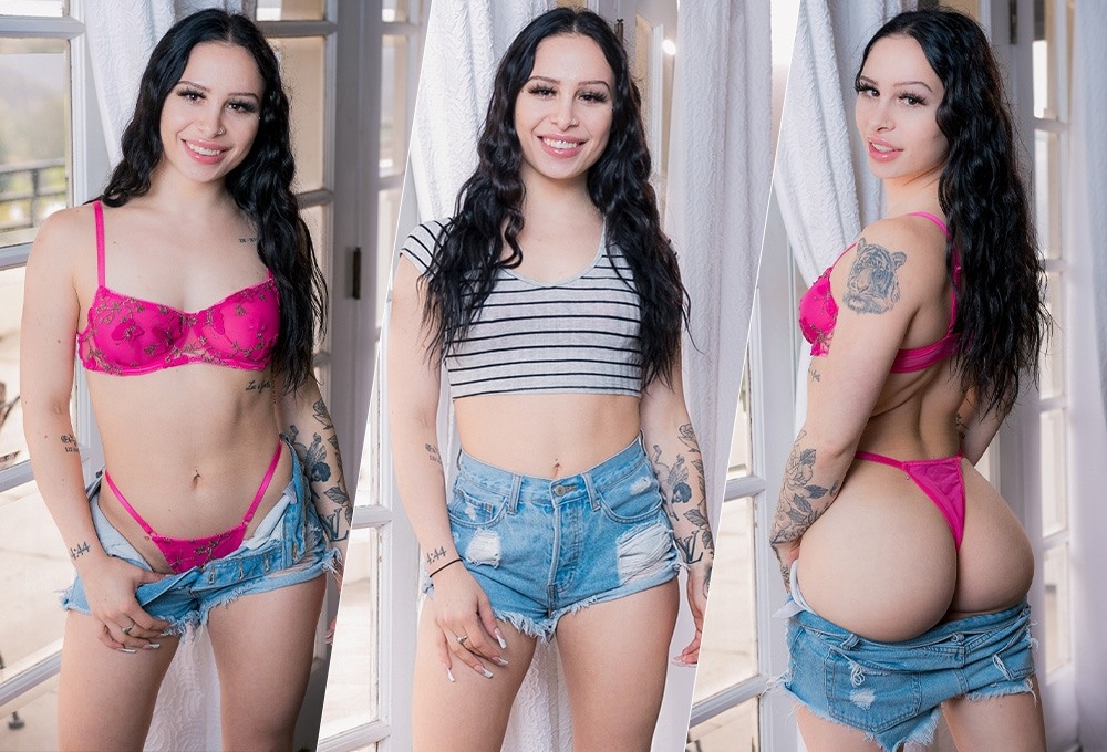 Penthouse Gold HD porn video: Mia Moore prueba las pollas